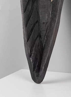 侘寂风日式碳化木船 中式摆件样板间民宿客厅 电视柜桌面装饰批发