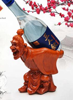 创意老头红酒架摆件简约白酒葡萄酒瓶架子洋酒架红酒展示架酒托