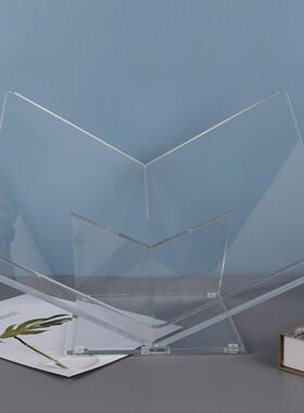 现代简约几何亚克力书架杂志架桌面摆件书房客厅办公室装饰品摆设