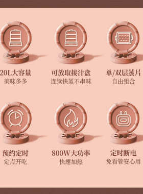 海牌电蒸锅家用多功能电蒸笼三层大容量可视透明礼品批发一体蒸锅