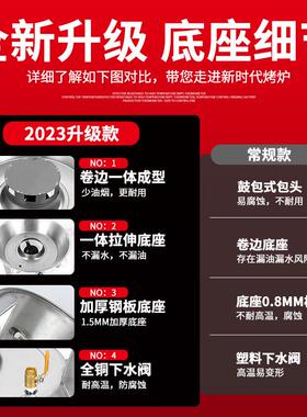 劲恒燃气烤鸭炉子商用烤鸡炉火山石烧鸭炉烧鹅炉木炭烧腊炉烧鸡炉