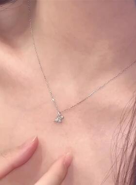 闪钻蝴蝶项链女2026新款轻奢高级感小众设计钛钢不掉色锁骨链定制