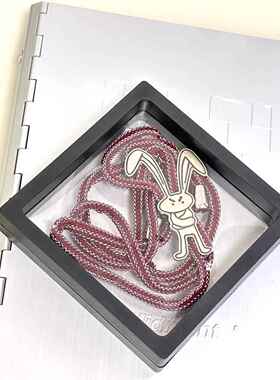 嬉皮兔骑士原创搞怪倒八眉小兔bolo波洛领带白铜项链夏季搭配