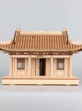 中式创意斗拱古建筑雨华宫模型凉亭酒店客厅玄关样板房间会所摆件