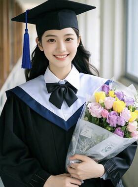 jk巨羽根领结领带纯色女学生毕业照学士服酒红色学院风领花蝴蝶结