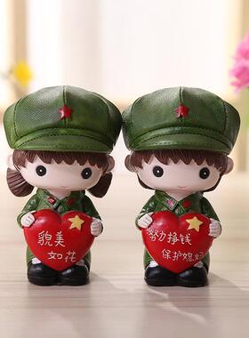 可爱新房情侣陶瓷个性女孩玩偶工艺礼品摆饰娃娃摆件大号新婚装饰