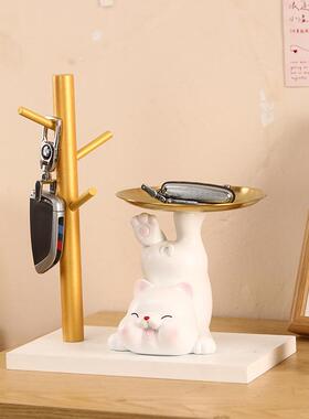 可爱猫摆件家入关户门客厅电鞋视柜酒居柜玄装饰品柜126565乔迁新