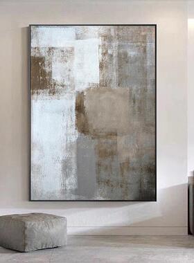 抽象肌理感客厅装饰画高级感沙发墙壁画入户玄关挂画侘寂风落地画