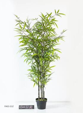 仿真竹子盆栽假竹子植物装饰隔断屏风客厅造景紫竹橱窗造景墙落地