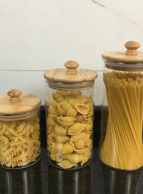 样板房厨房摆件储物罐储物罐玻璃罐样板房模拟水果面食软装搭配