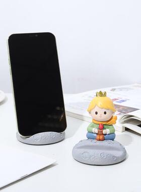 卡通小王子手机支架树脂工艺品平板支撑架子创意桌面摆件