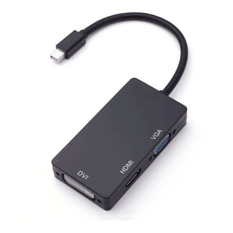 Mini dp to HDMI VGA DVI 三合一高清转接线 迷你 mini dp一拖三 - 图2
