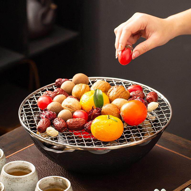Cooking tea around the stove, household living room tea stove, health-preserving teapot, tea set, black crystal stove, tea set, special