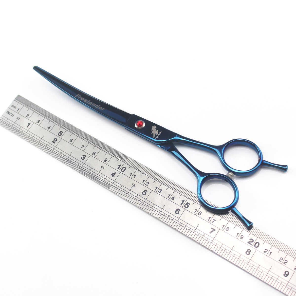 7.0寸 神行者  手型 双尾 彩色 电镀 宠物美容剪刀 弯剪 5色可选,淘宝优惠券,粉丝福利购,淘宝优惠卷