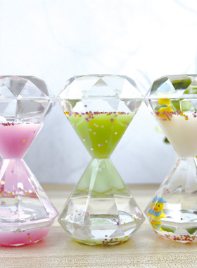 计时器创意液体沙漏钻石装饰摆件