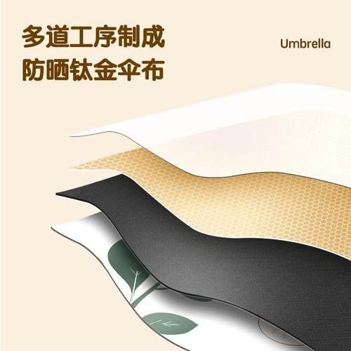2021新款钛银胶三折太阳伞防晒遮阳小清新晴雨两用钛胶双层折叠伞 - 图1