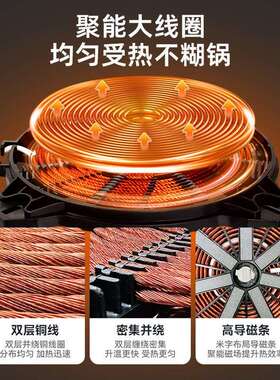 商用电磁炉多头3500w大功率四眼麻辣烫6kw六八眼4头5000W煲仔炉灶