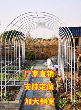 防锈铁艺拱门爬藤花架子户外装饰花园弧形门栅围栏庭院落地菜棚架