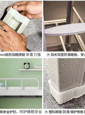 单人床学生员工宿舍出租房单层铁架床钢制1米宽1米2宽单人床