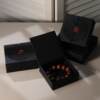 Creative black antique pattern UV double-open box Wenhua bracelet ear ring jewelry packaging gift storage box