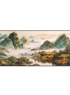 背有靠山图装饰画客厅背景墙挂画新中式山水画办公室挂画2026新款