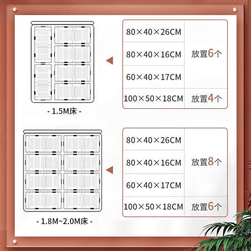 床底滚轮收纳箱塑料带滑轮衣物被子家用扁平沙发下整理箱鞋子床下,淘宝优惠券,粉丝福利购,淘宝优惠卷