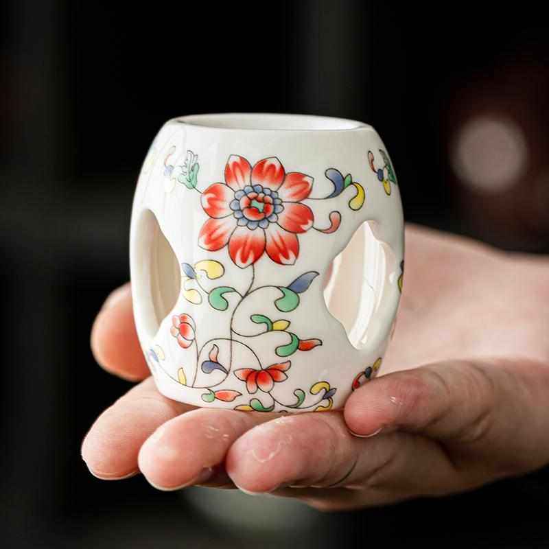 青花盖置高端紫砂壶盖托架陶瓷茶具家用白瓷盖碗盖子配件茶道茶器,淘宝优惠券,粉丝福利购,淘宝优惠卷