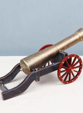 复古大炮金属摆件酒吧酒柜咖啡厅装饰品摆设道具家居客厅摆饰铁艺