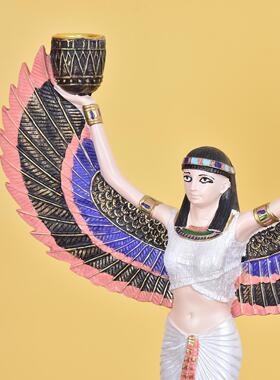 埃及女神人物雕塑摆件简约家居大厅装饰伊希斯工艺品民族风手工