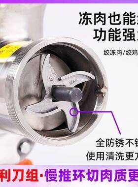 2025新款绞肉机商用台式电动多功能大功率不锈钢灌肠打肉碎肉绞馅