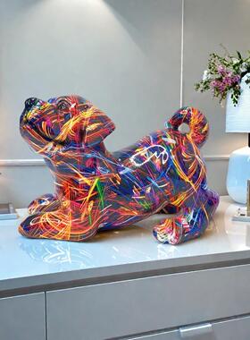 热销坐姿狗客厅酒柜工艺品摆设家居桌面办公室摆件装饰品礼品