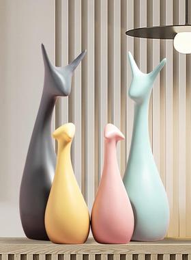 酒柜摆件客厅2025新款客厅北欧家居玄关摆设电视柜酒柜小工艺品鹿