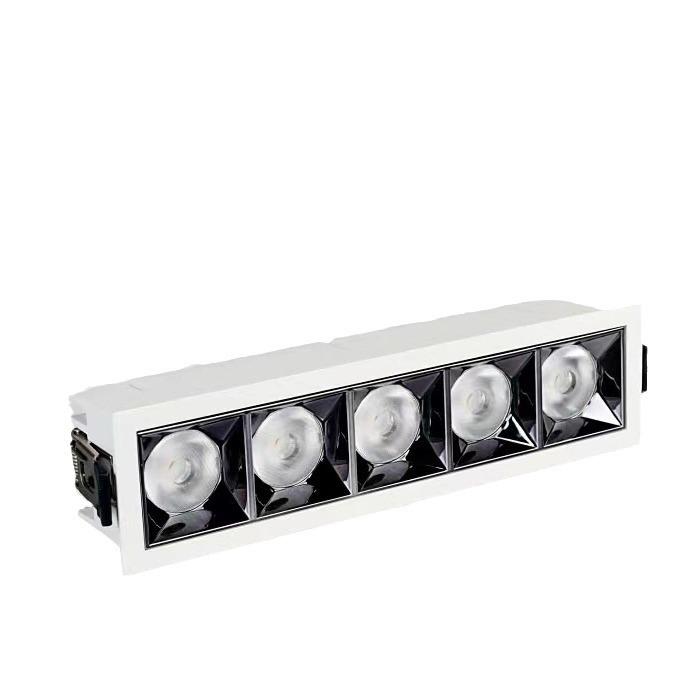 Embedded LED line light grille light spotlight high color rendering downlight living room corridor anti-glare track light wall washer light