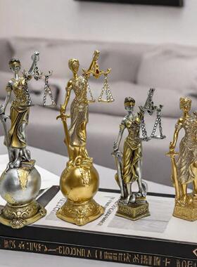 现代财富女神雕像树脂工艺品摆设家居装饰商务送礼桌面小摆件礼品