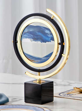 现代轻奢流沙画摆件创意高档艺术沙漏客厅玄关酒柜家居桌面装饰品