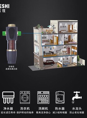 叠片式清洗前置过滤器大流量家用全屋反冲洗自来水井水纯净水器