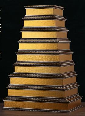 神像佛像摆件底座实木浮雕观音莲花座加高垫供奉底托财神贡台佛具