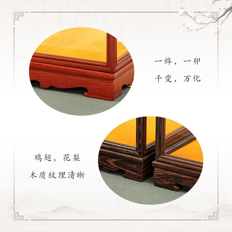 Mahogany cage glass cover ornaments handicrafts Buddha statues antique stones antique vases dust cover display box customization