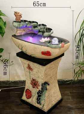 正品开业礼品假流山水喷水泉摆件落地水景循招财客厅环鱼缸创意加