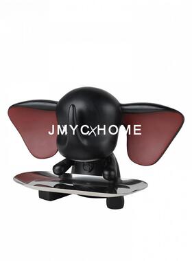 简约现代入户玄关小飞象钥匙收纳托盘摆件家居客厅电视柜书房饰品