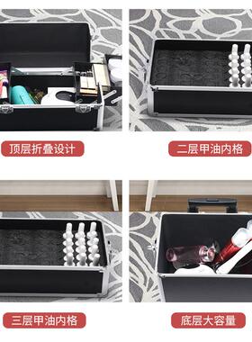专业拉杆化妆箱手提大容量跟妆美甲纹绣美发美容半永久多层工具箱