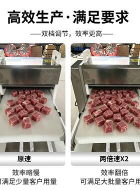 鲜肉分条机全自动五花肉切块机台式不锈钢小型商用鲜肉切条机