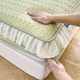 Summer cool ice silk lace latex bed cover three-piece set sheet cover single piece non-slip mattress mattress protective cover