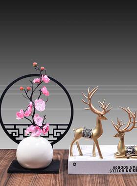 新中式覆古中国风客厅酒柜家居电视柜玄关屏风禅意创意装饰品摆件