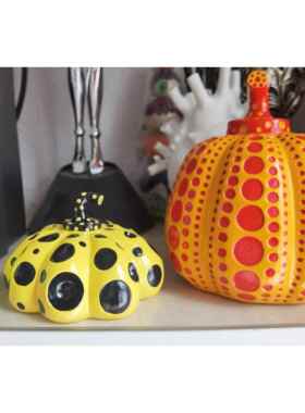 草间弥生同款南瓜摆件雕塑波点艺术现代密集圆点潮流潮玩半截南瓜