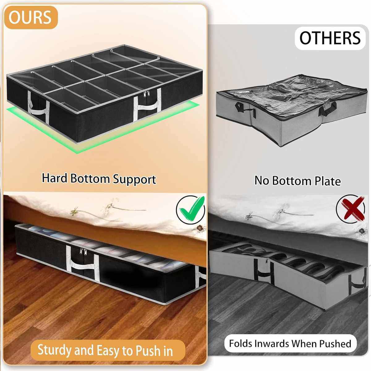 可折叠收纳薇鞋子床底箱pvc透明鞋子收纳收纳鞋盒鞋箱防尘屹,淘宝优惠券,粉丝福利购,淘宝优惠卷