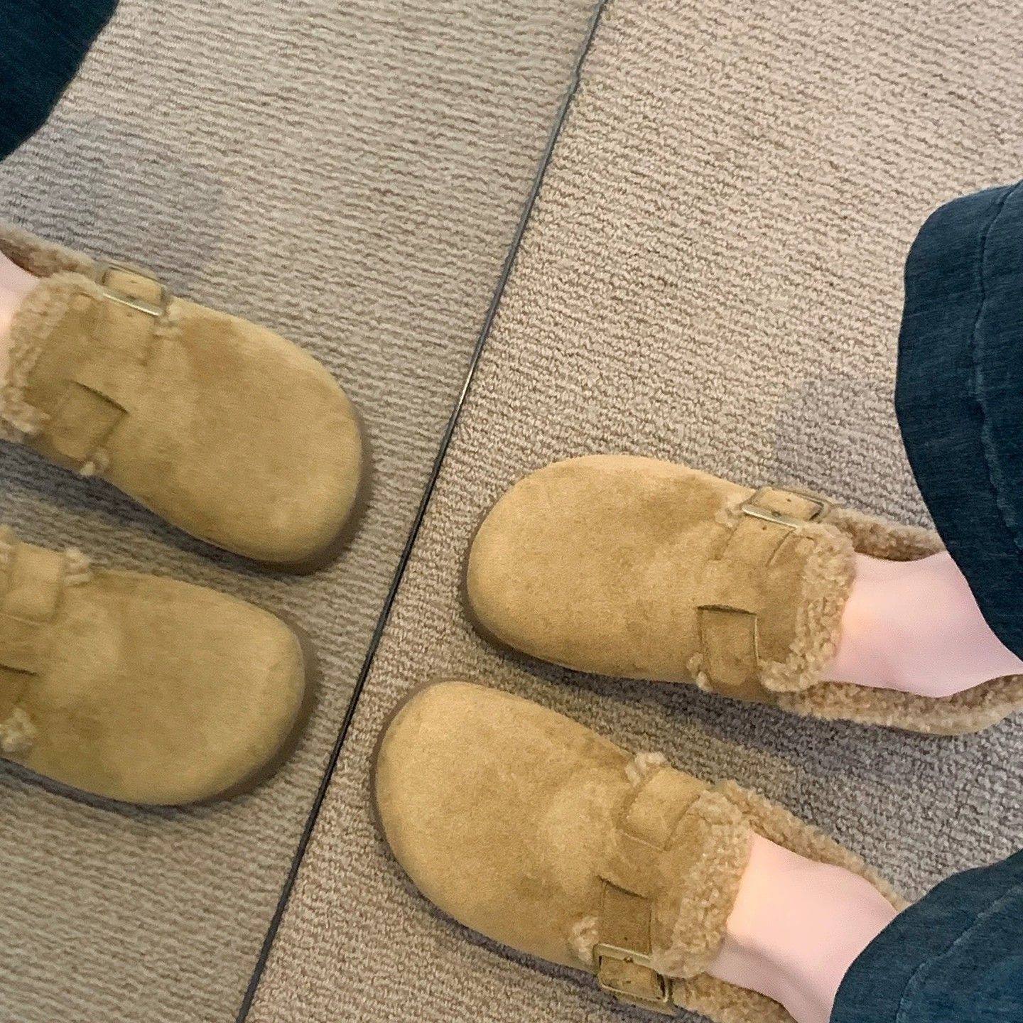 加绒勃肯鞋女2025新款爆款冬季豆豆棉鞋子保暖毛毛鞋一脚蹬雪地靴,淘宝优惠券,粉丝福利购,淘宝优惠卷