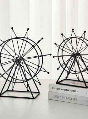 简约现代客厅电视柜酒柜装饰品摆件创意旋转摩天轮办公室桌面摆设