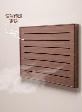 黑胡桃实木弱电箱遮挡装饰盖板电表箱画 画多媒体网路线 线盒遮挡