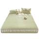 Summer cool ice silk lace latex bed cover three-piece set sheet cover single piece non-slip mattress mattress protective cover